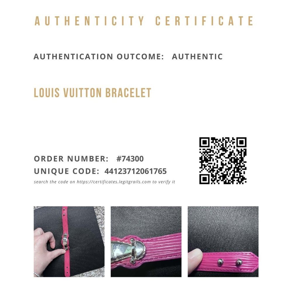 Louis Vuitton Pivoine Epi Leather Handle It Bracelet Size 17 with COA‎ - Picture 12 of 12